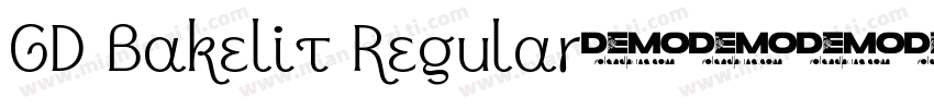 GD Bakelit Regular字体转换